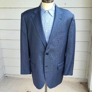 LBM LUIGI BIANCHI MANTOVA Italy‎ Grey Super 140s Wool Sz 46 L Mens Sport Coat